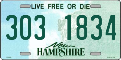 NH license plate 3031834