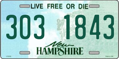 NH license plate 3031843