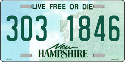 NH license plate 3031846