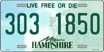 NH license plate 3031850