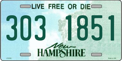 NH license plate 3031851