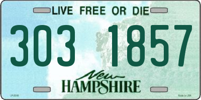 NH license plate 3031857