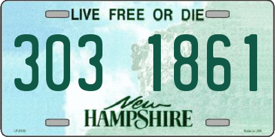 NH license plate 3031861