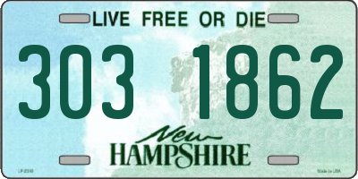NH license plate 3031862