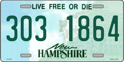 NH license plate 3031864
