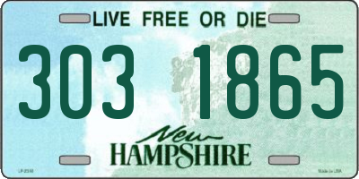 NH license plate 3031865