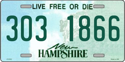 NH license plate 3031866