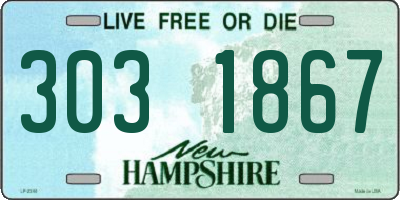 NH license plate 3031867