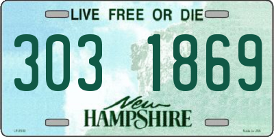 NH license plate 3031869