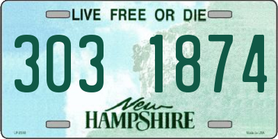 NH license plate 3031874