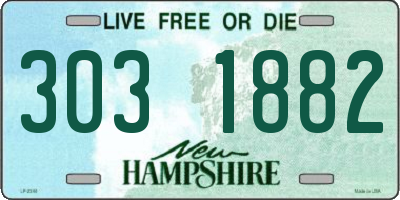 NH license plate 3031882