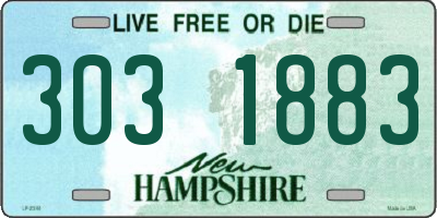 NH license plate 3031883
