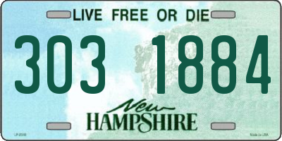 NH license plate 3031884