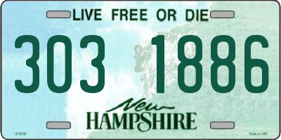 NH license plate 3031886