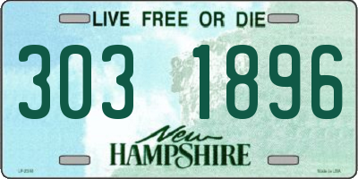 NH license plate 3031896