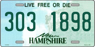 NH license plate 3031898