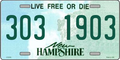 NH license plate 3031903
