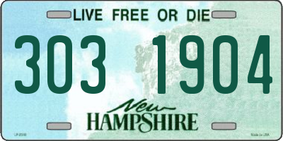 NH license plate 3031904