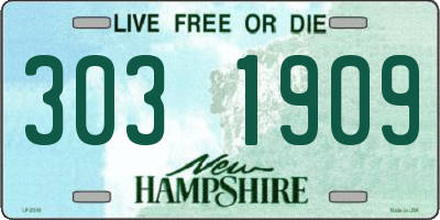NH license plate 3031909