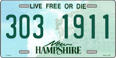 NH license plate 3031911