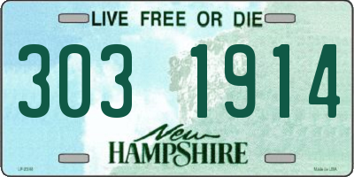 NH license plate 3031914