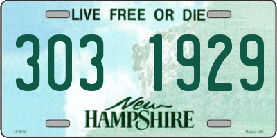 NH license plate 3031929