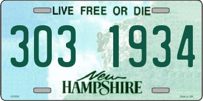 NH license plate 3031934