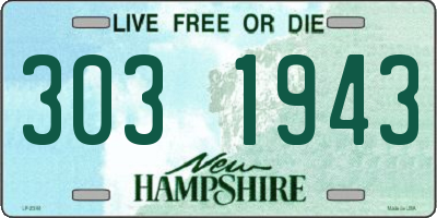 NH license plate 3031943