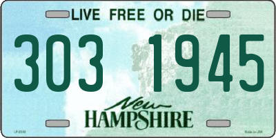 NH license plate 3031945