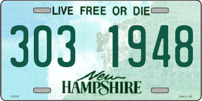 NH license plate 3031948