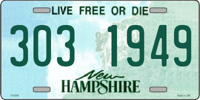 NH license plate 3031949