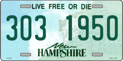 NH license plate 3031950