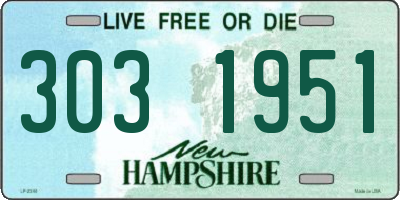 NH license plate 3031951