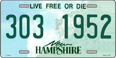 NH license plate 3031952