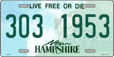 NH license plate 3031953