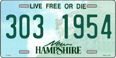 NH license plate 3031954
