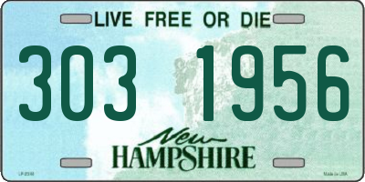 NH license plate 3031956