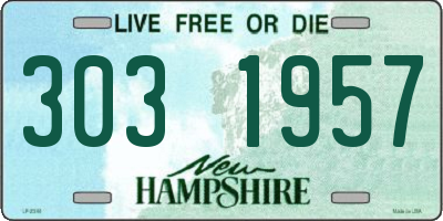 NH license plate 3031957