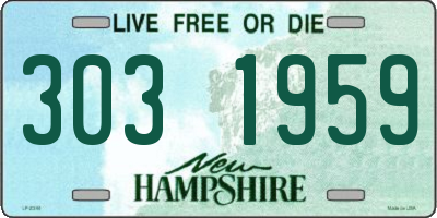 NH license plate 3031959