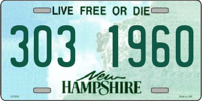 NH license plate 3031960