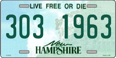 NH license plate 3031963