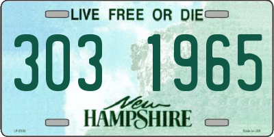 NH license plate 3031965
