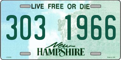 NH license plate 3031966