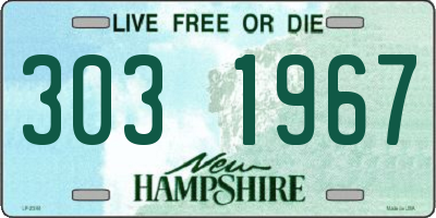 NH license plate 3031967