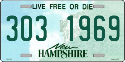 NH license plate 3031969