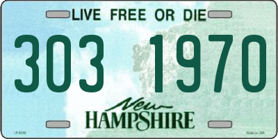 NH license plate 3031970