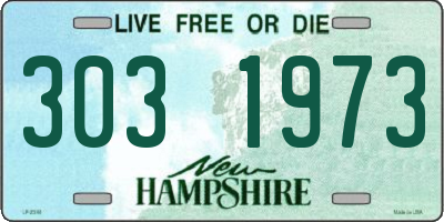 NH license plate 3031973