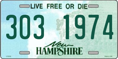 NH license plate 3031974