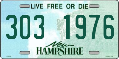 NH license plate 3031976