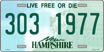 NH license plate 3031977